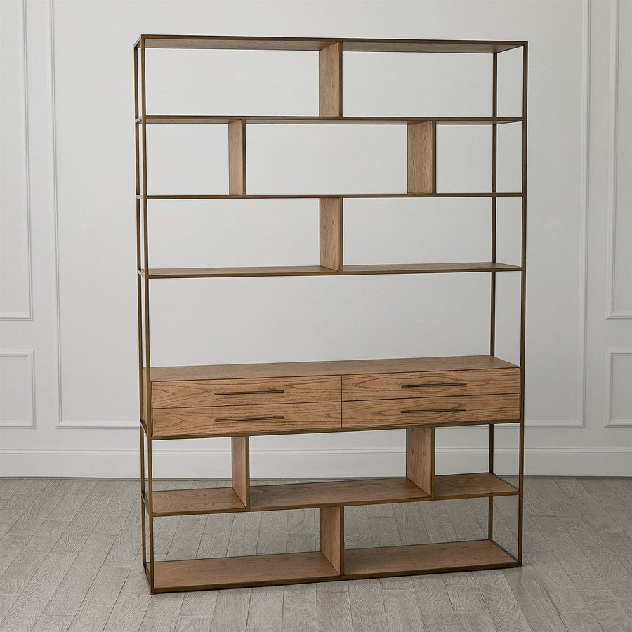 Mack Etagere - Oak-Global Views-GVSA-2741-Bookcases & Cabinets-1-France and Son