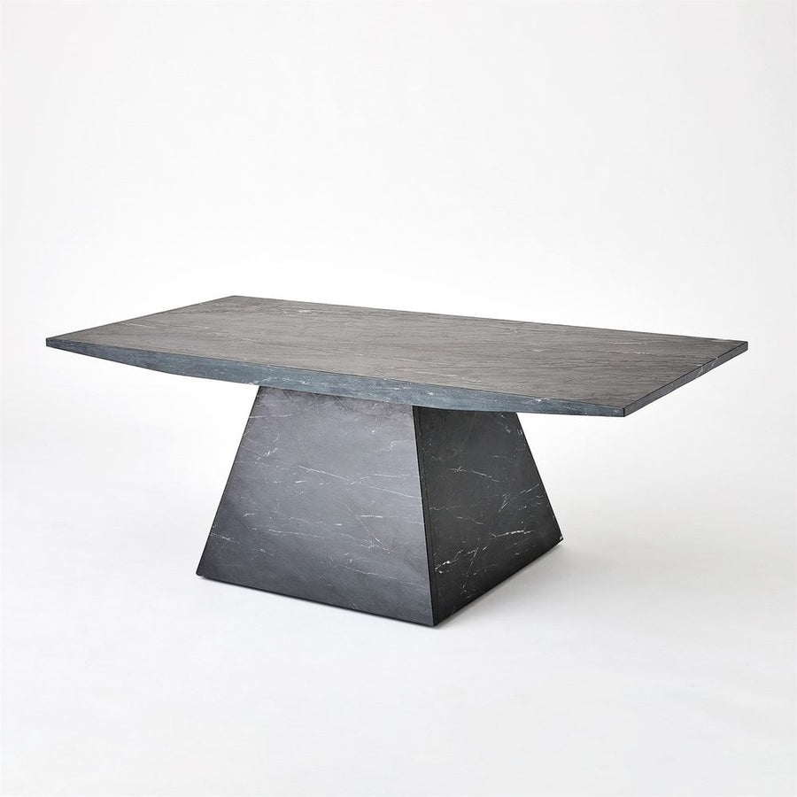 Coffee Tables Aero Cocktail Table-Black Leathered Marble