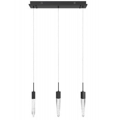 The Original Aspen Collection Black 3 Light Pendant Fixture Black 3