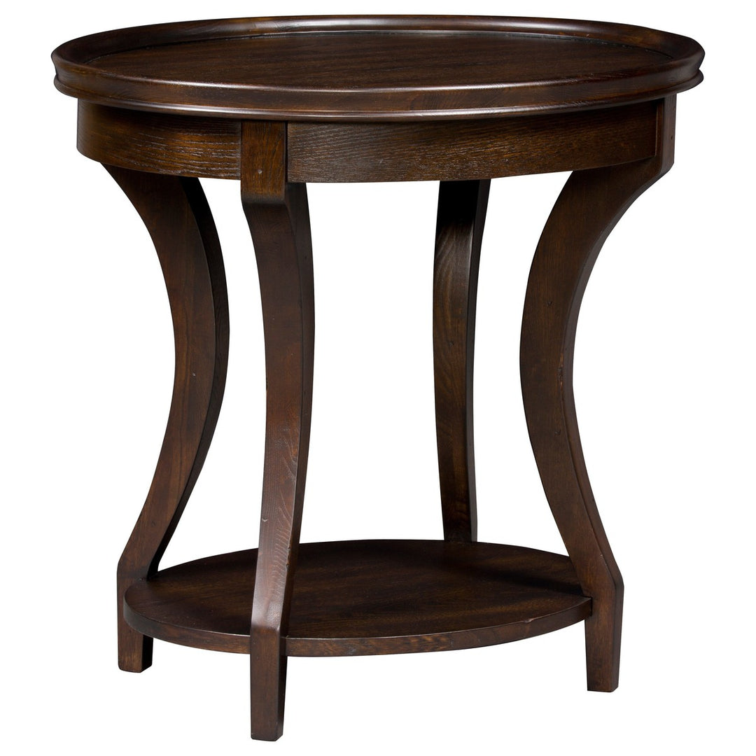 Revelation Oval End Table - Graphite - Elm Solids