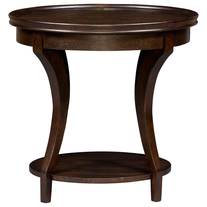 Revelation Oval End Table - Graphite - Elm Solids