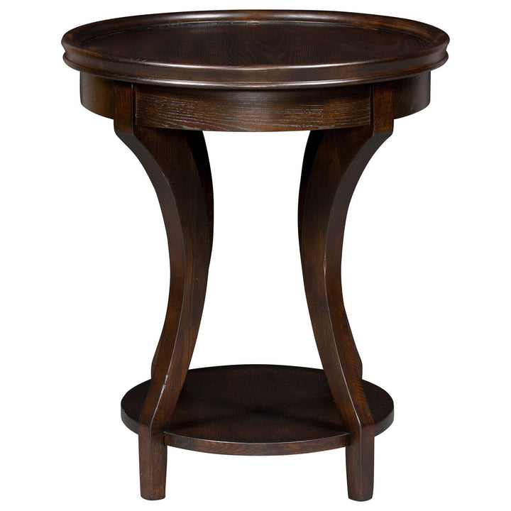 Revelation Oval End Table - Graphite - Elm Solids