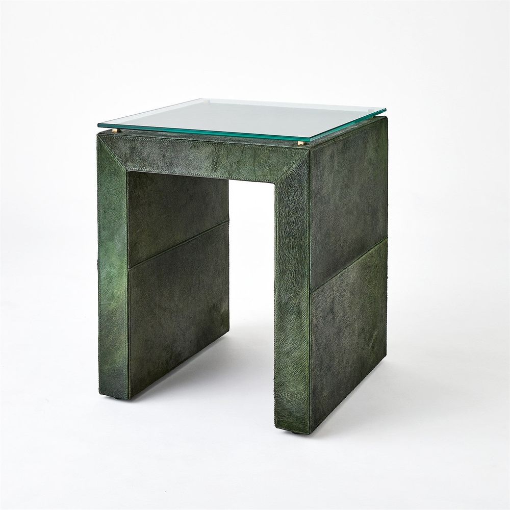 Side Tables Posh Side Table-Hair-On-Hide Green