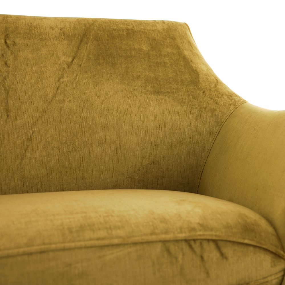 Sandro Settee Marigold Velvet Grey Ash - Gold