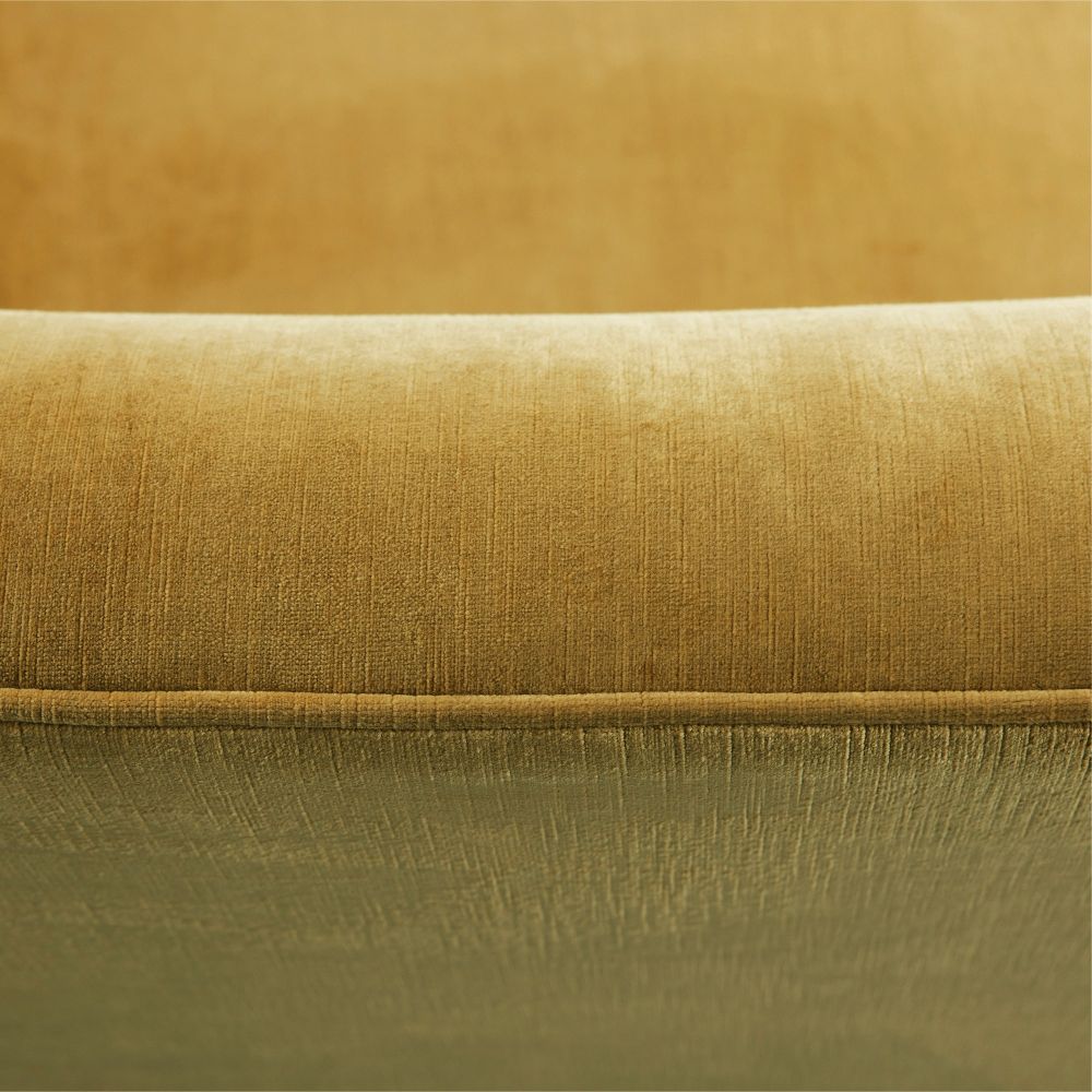Sandro Settee Marigold Velvet Grey Ash - Gold
