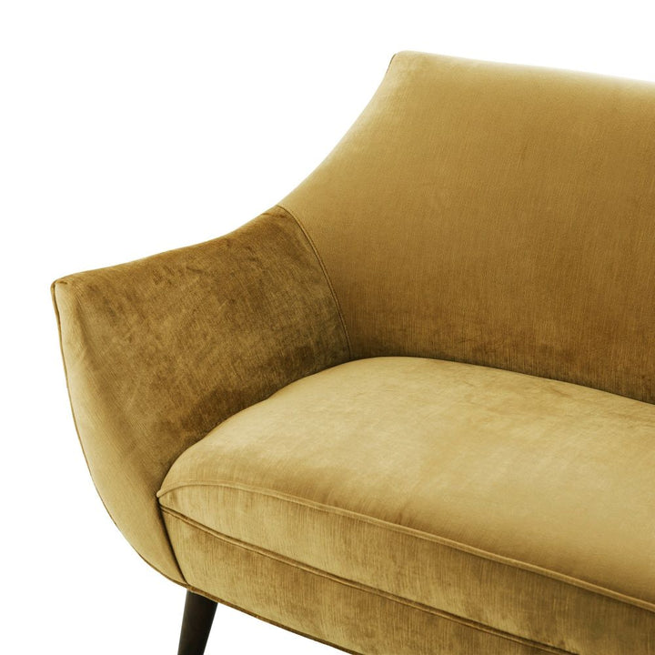 Sandro Settee Marigold Velvet Grey Ash - Gold