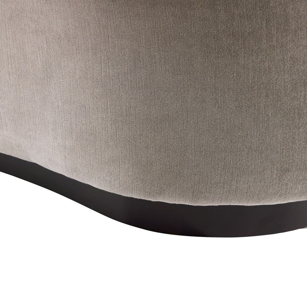 Carver Chaise Sharkskin Velvet Grey Ash Right Arm - Gray