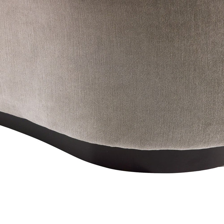 Carver Chaise Sharkskin Velvet Grey Ash Right Arm - Gray