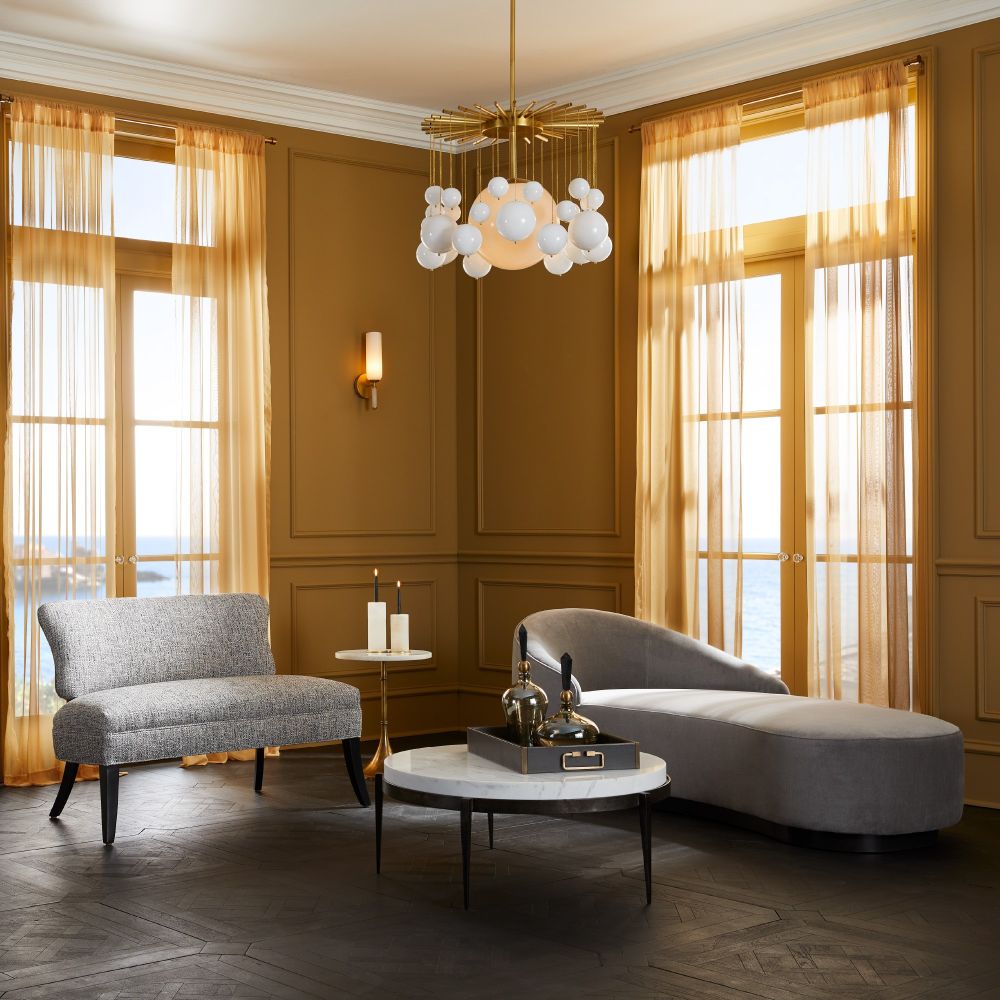 Chaise Lounges & Daybeds Carver Chaise Sharkskin Velvet Grey Ash Right Arm - Gray