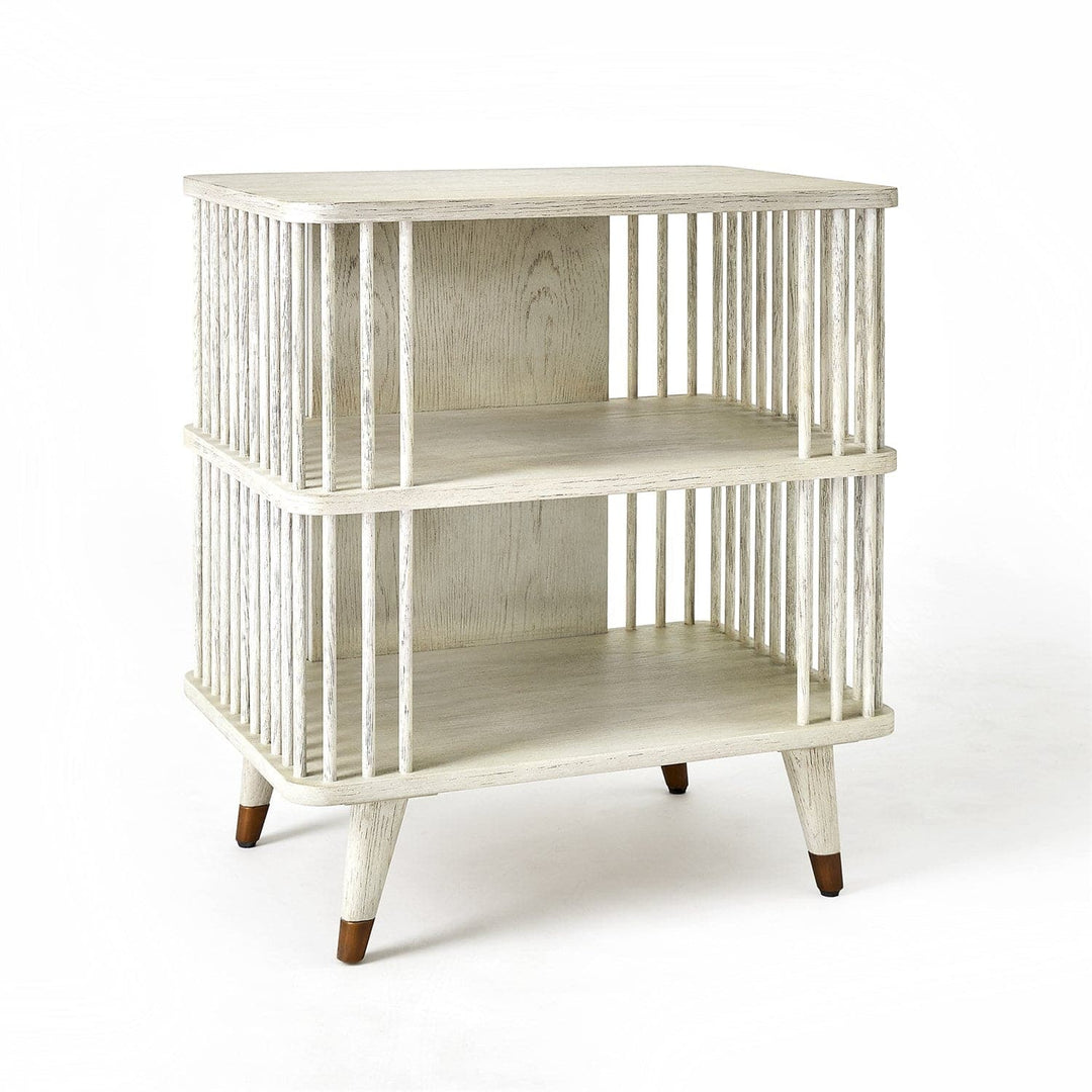 Arbor Three Tier Side Table-White Washed