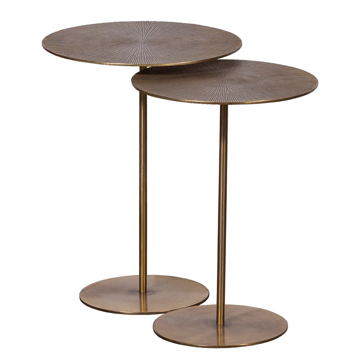 Sundries Round Nesting Drink Table - Metal