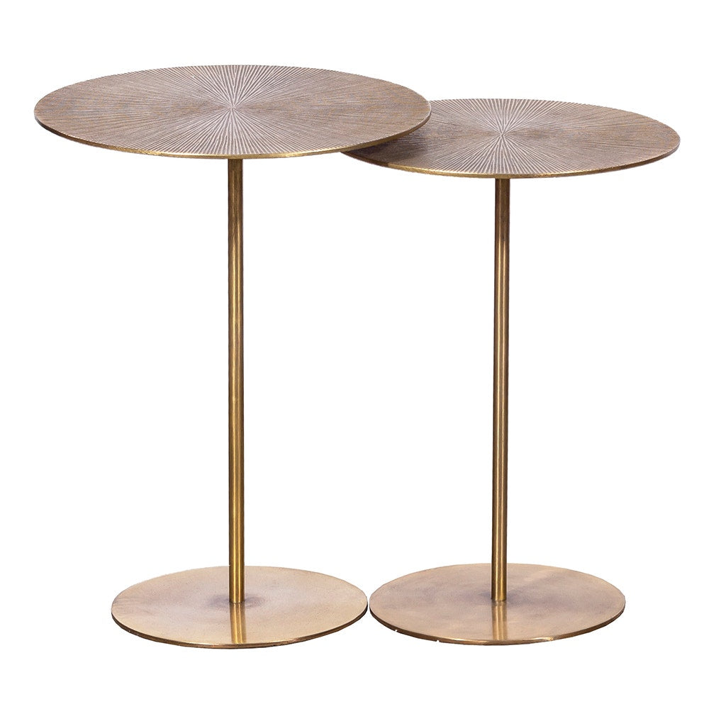 Sundries Round Nesting Drink Table - Metal