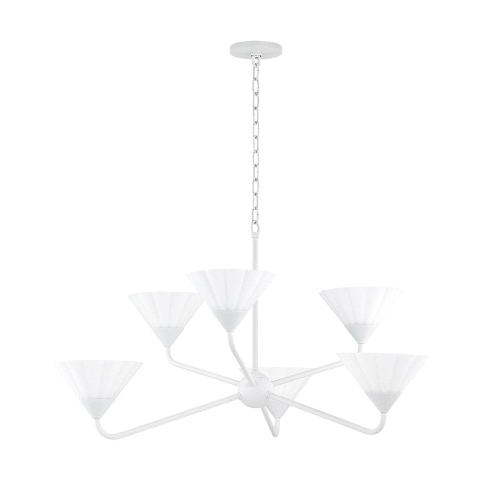 Kelsey 6 Light Chandelier-Mitzi-HVL-H817806-TWH-ChandeliersTextured White-2-France and Son