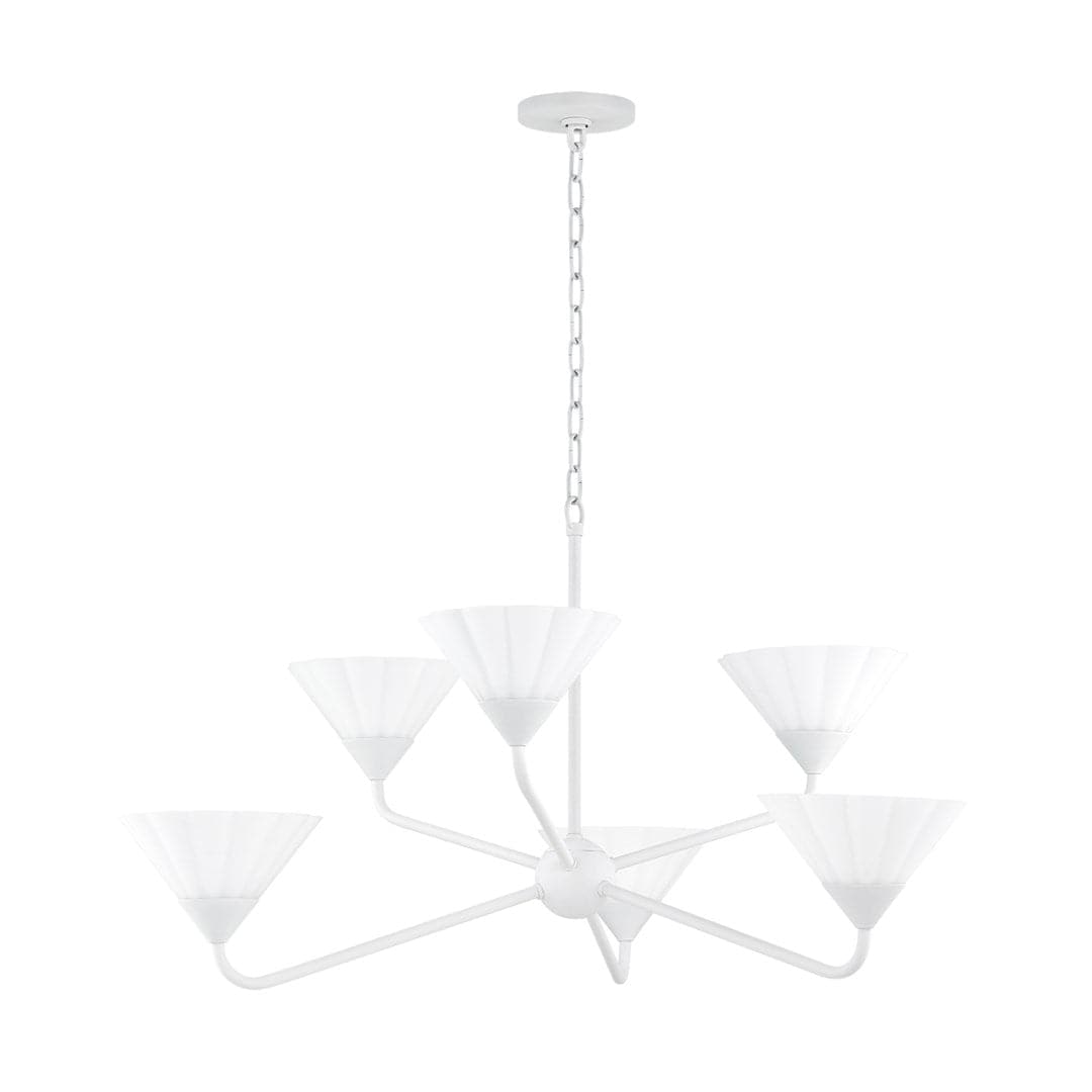 Kelsey 6 Light Chandelier-Mitzi-HVL-H817806-TWH-ChandeliersTextured White-2-France and Son