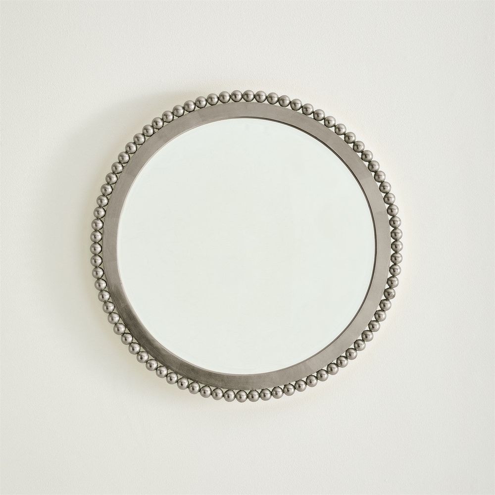 Wall Mirrors Ball Bearing Mirror-Silver Leaf-Lg