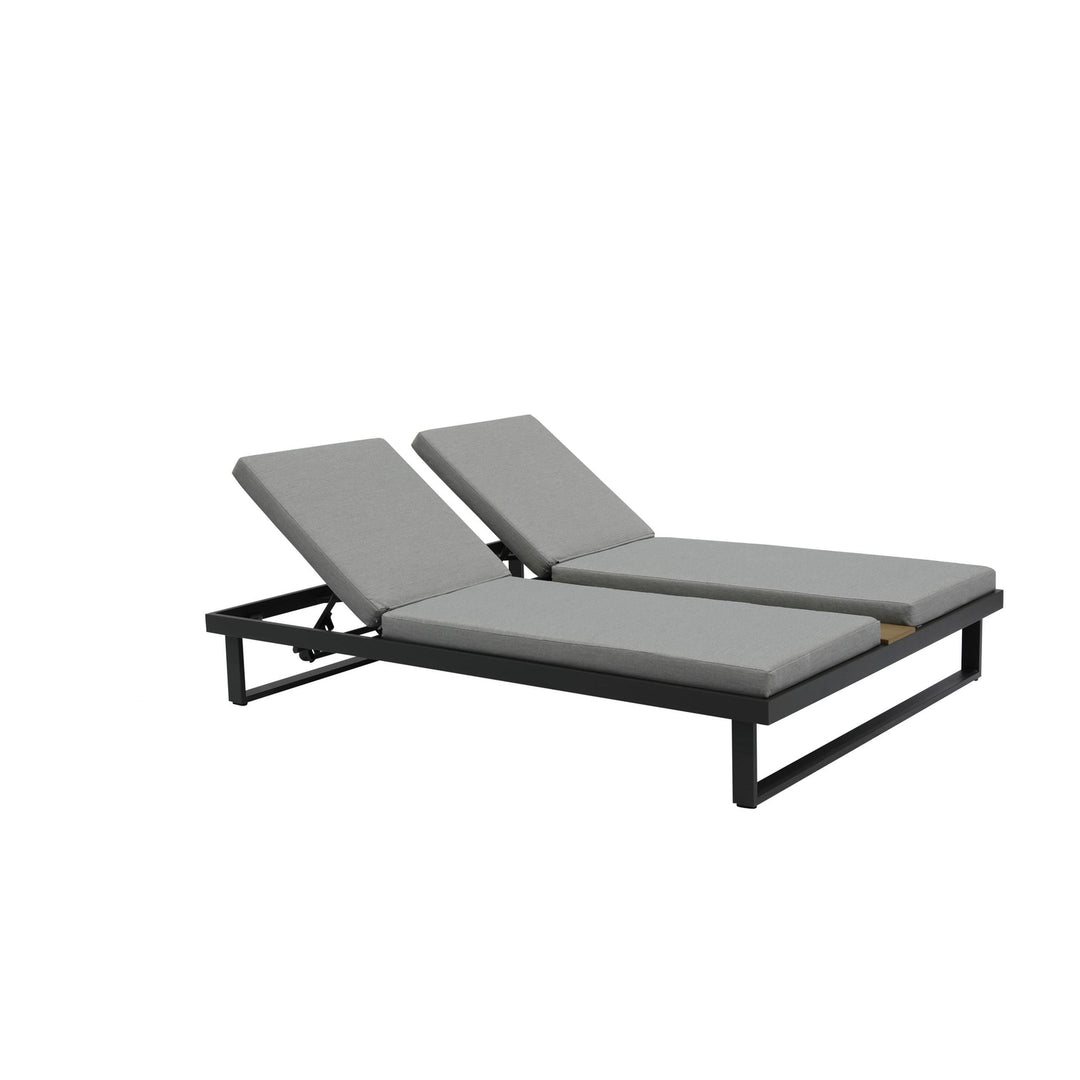 Sandy Double Lounge Chair-Whiteline Modern Living-WHITELINE-CL1572-GRY-Lounge ChairsGrey-1-France and Son