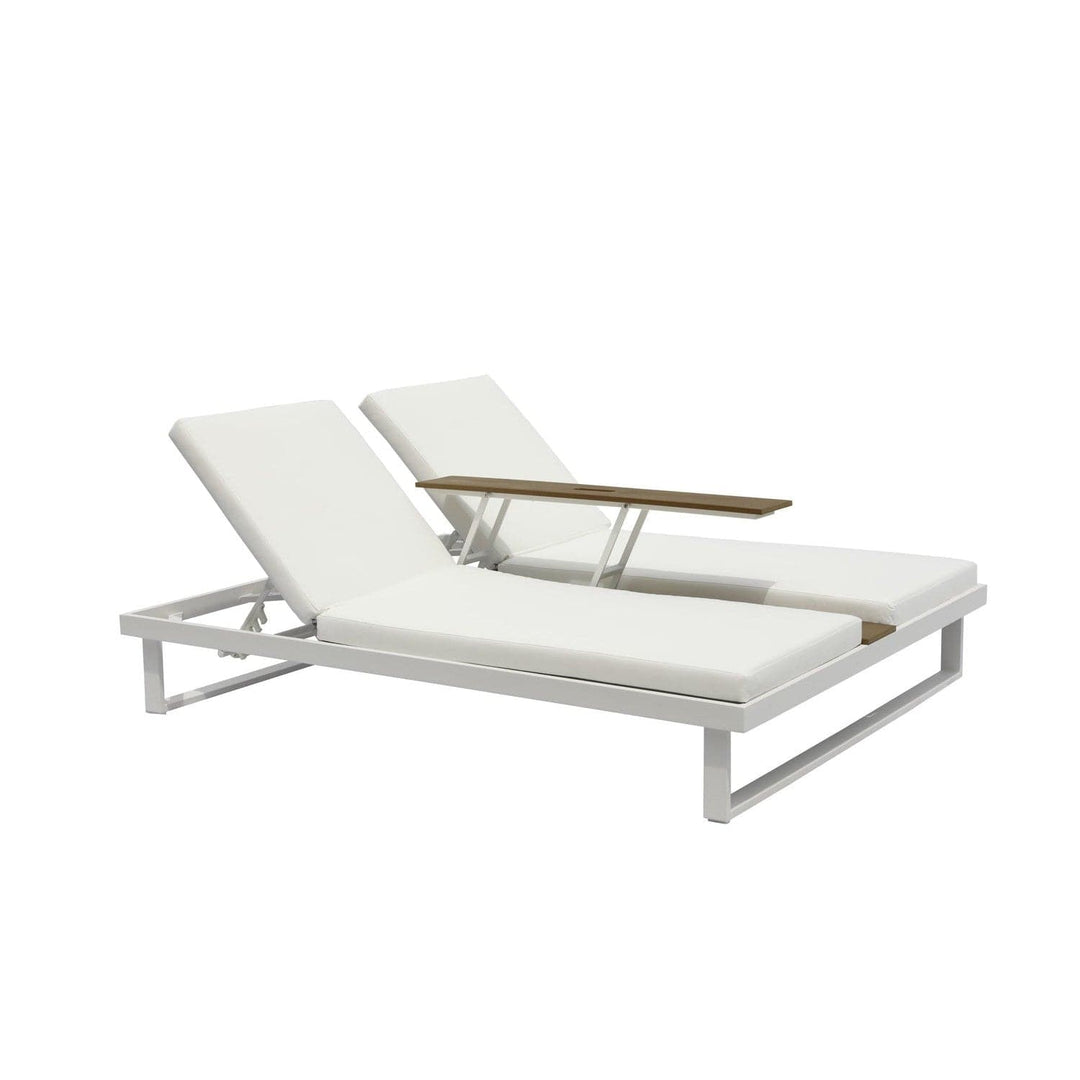 Sandy Double Lounge Chair-Whiteline Modern Living-WHITELINE-CL1572-WHT-Lounge ChairsWhite-5-France and Son