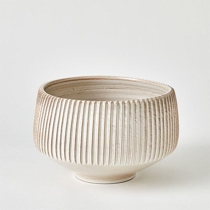 Vertical Ribbed Vase-Lg