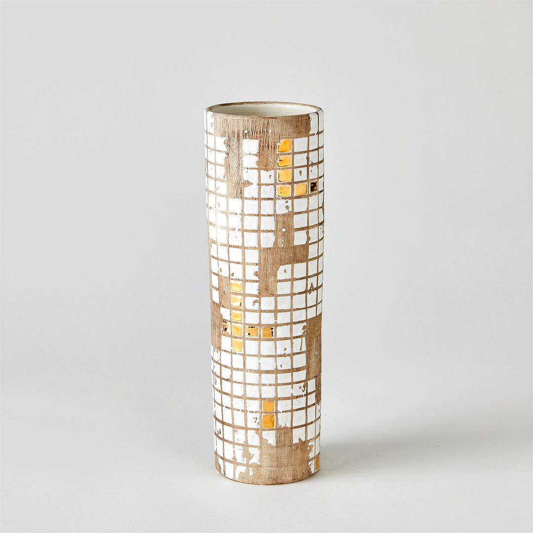 Golden Mosaic Vase