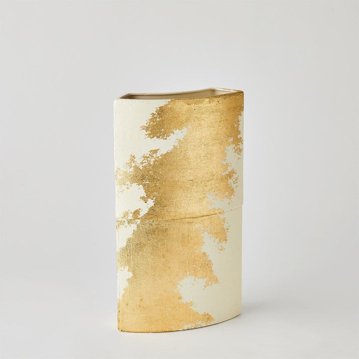 Splashy Gold Leaf Vase