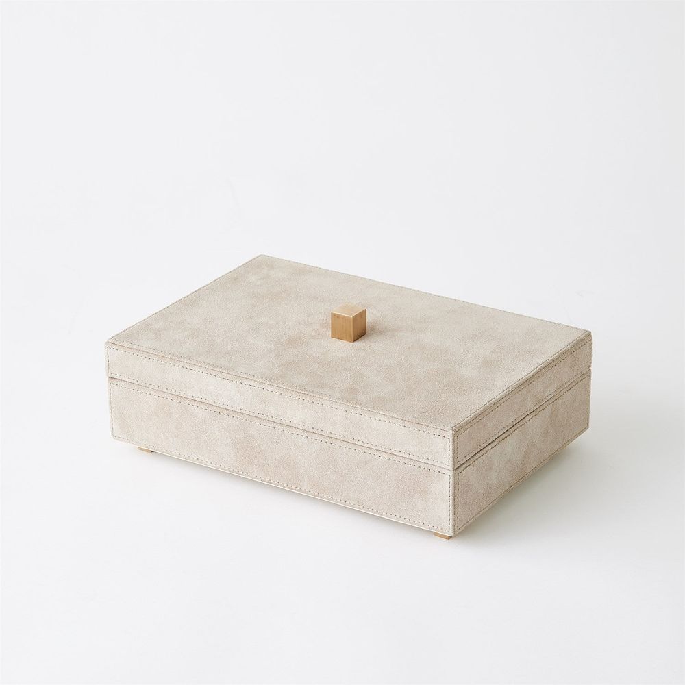 Boxes Posh Box-Parchment Suede-Sm
