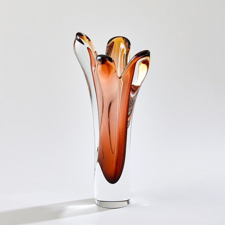 Iris Vase - Dark Amber-Global Views-GVSA-7.60237-VasesLg-3-France and Son