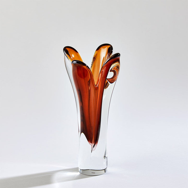 Iris Vase - Dark Amber-Global Views-GVSA-7.60238-VasesSm-4-France and Son