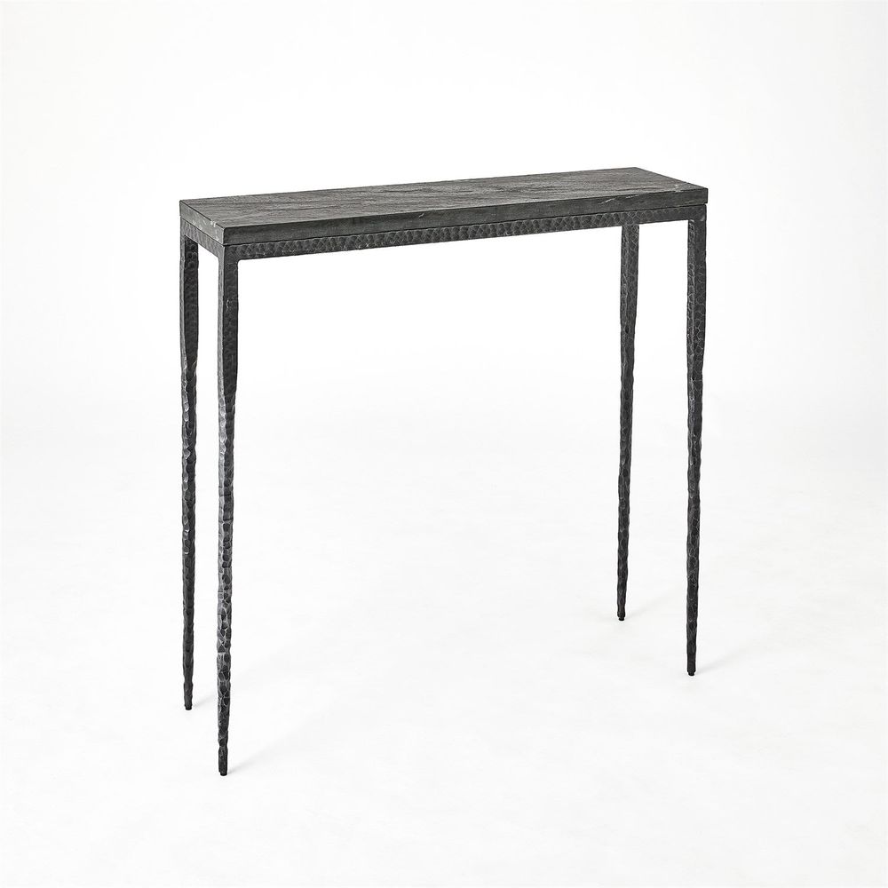 Console Tables Forrester Slim 35" Console - Blackened/Flamed Marble