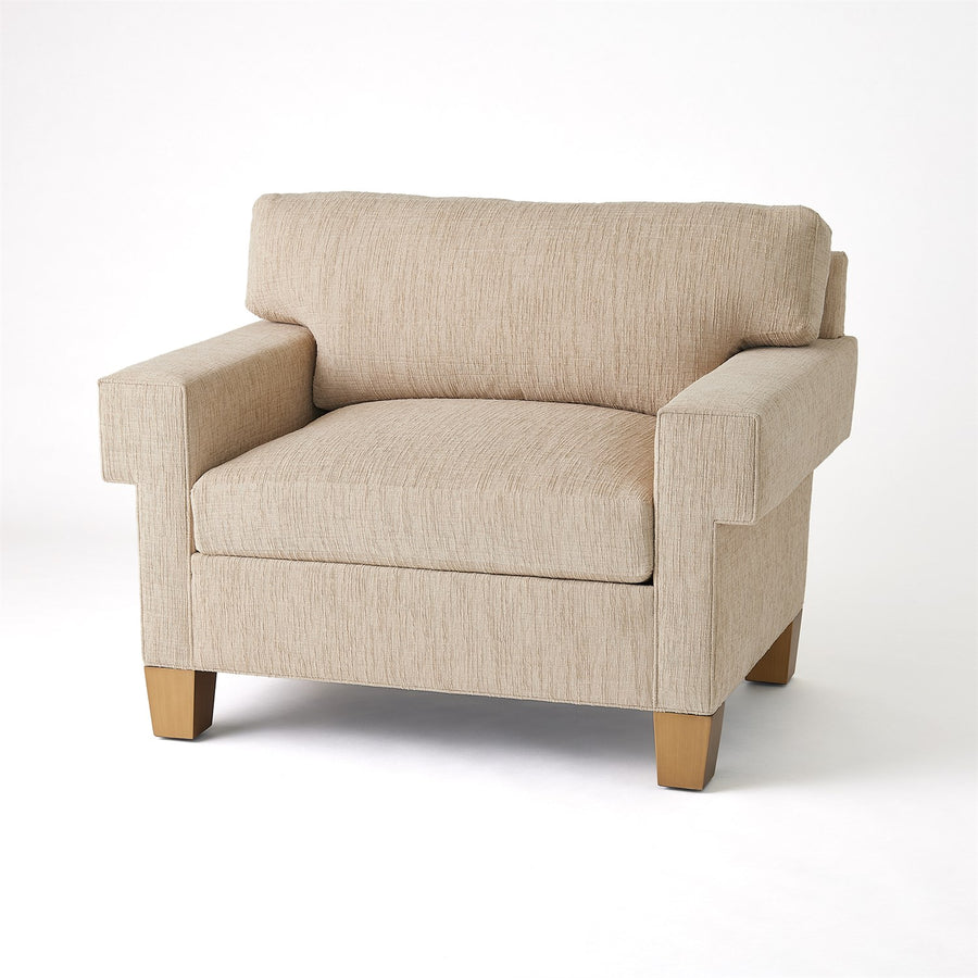 Square Arm Chair-Global Views-GVSA-2.20016-Lounge ChairsNatural-100% Polyester-1-France and Son