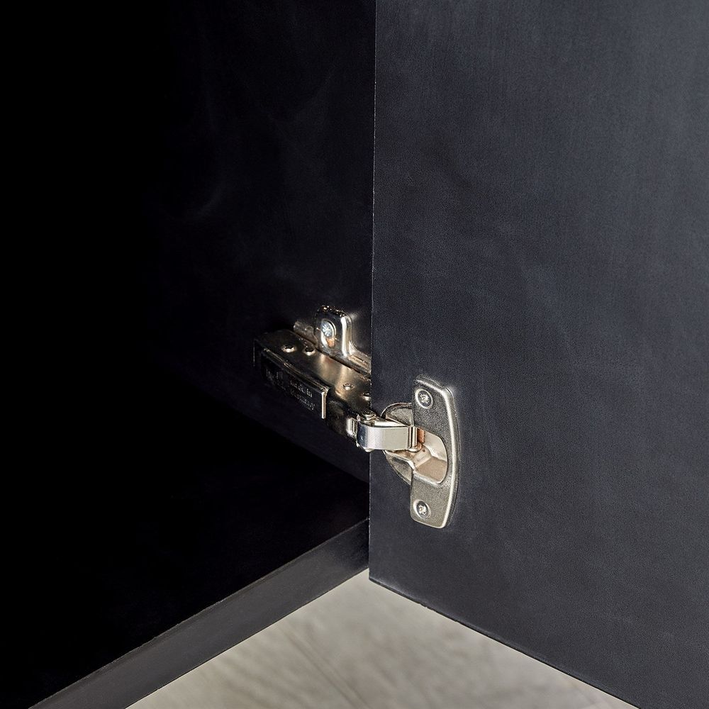 Horn Inlay Console-Black/Antique Brass