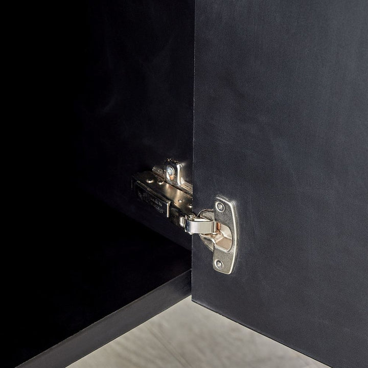 Horn Inlay Console-Black/Antique Brass