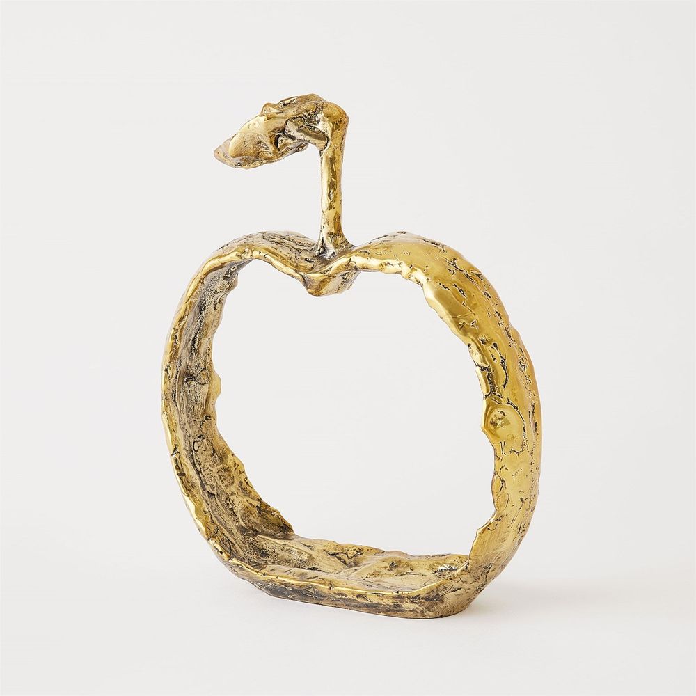 Apple Silhouette-Brass