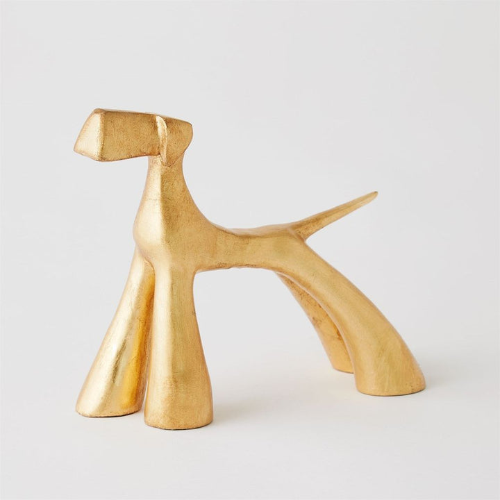 Decorative Objects Show Dog Sculpture-Gold Leaf