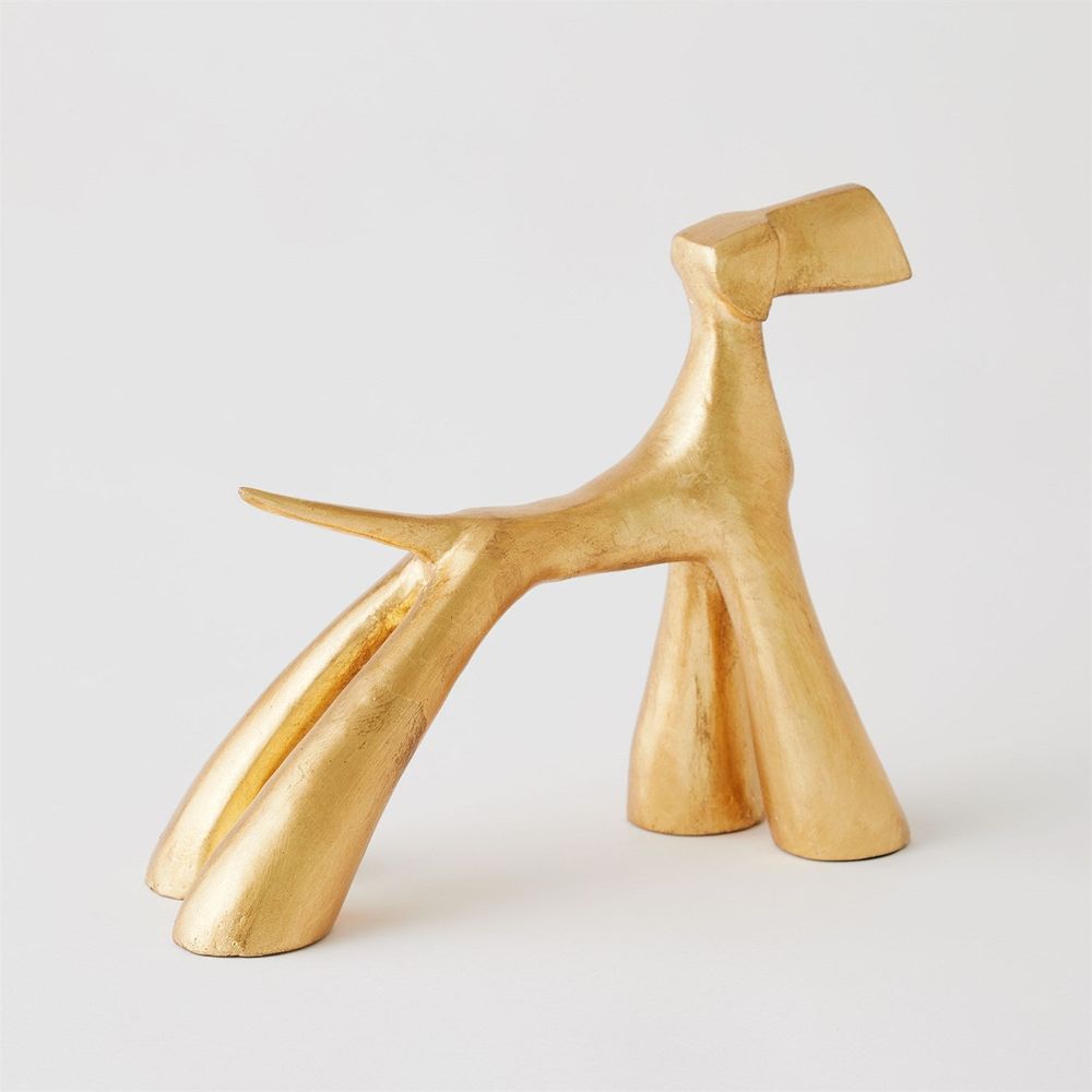Decorative Objects Show Dog Sculpture-Gold Leaf