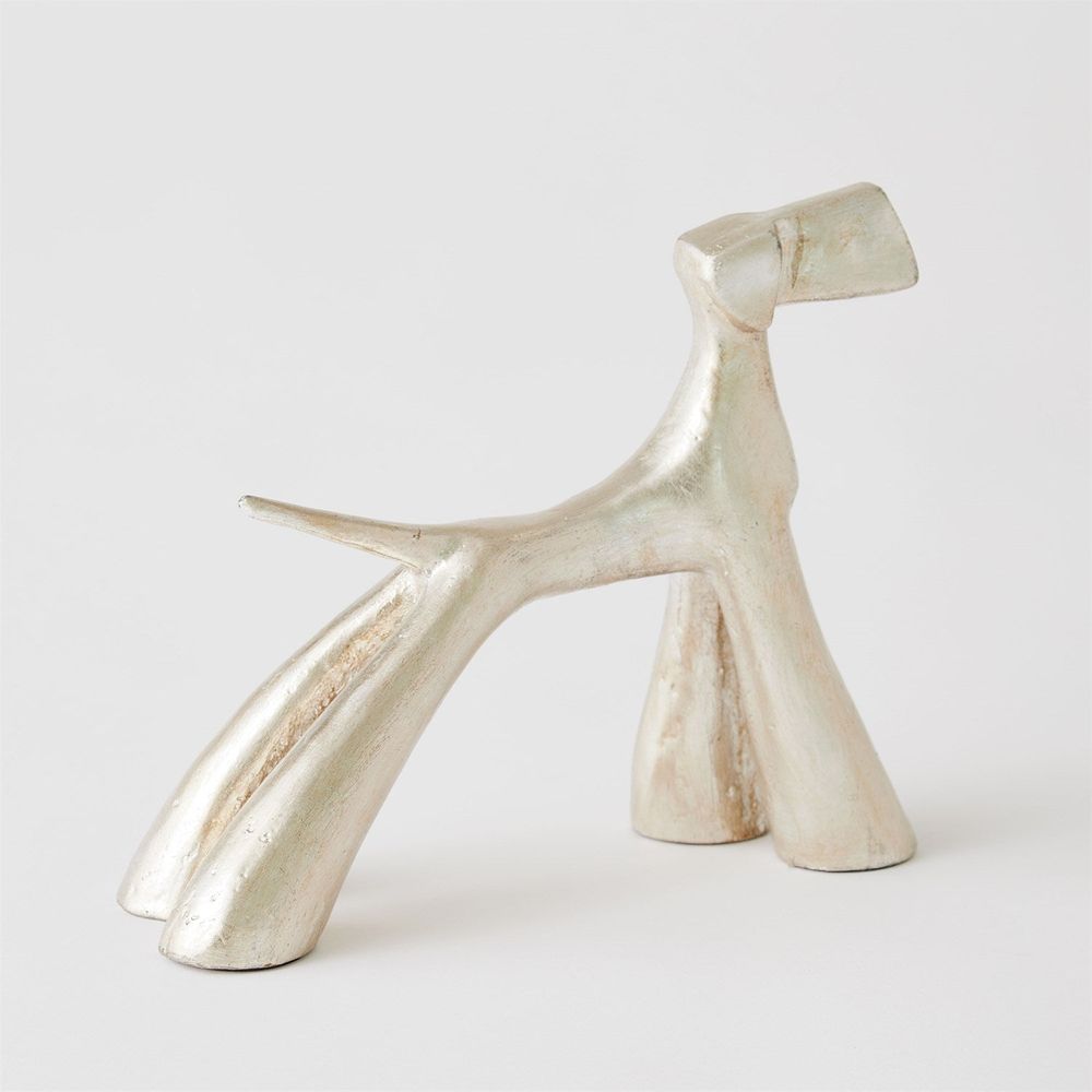 Show Dog Sculpture-Silver Leaf