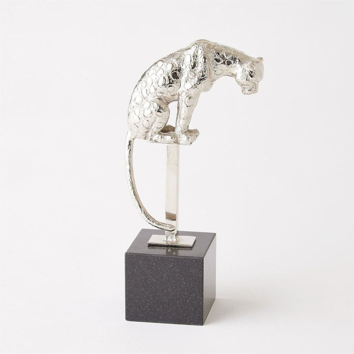 Perched Jaguar on Stand-Brass