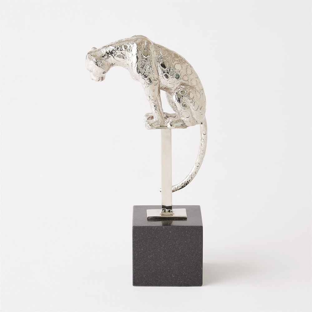 Perched Jaguar on Stand-Bronze