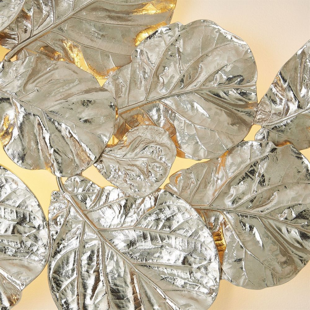 Wall Decor Fiddle Fig Lighted Wall Decor-Nickel