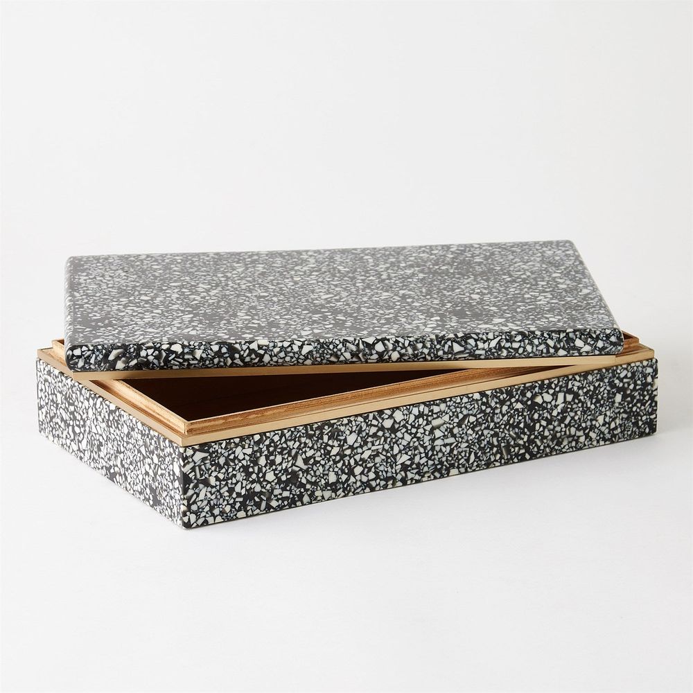 Boxes Terrazzo Box-Black/White-Med