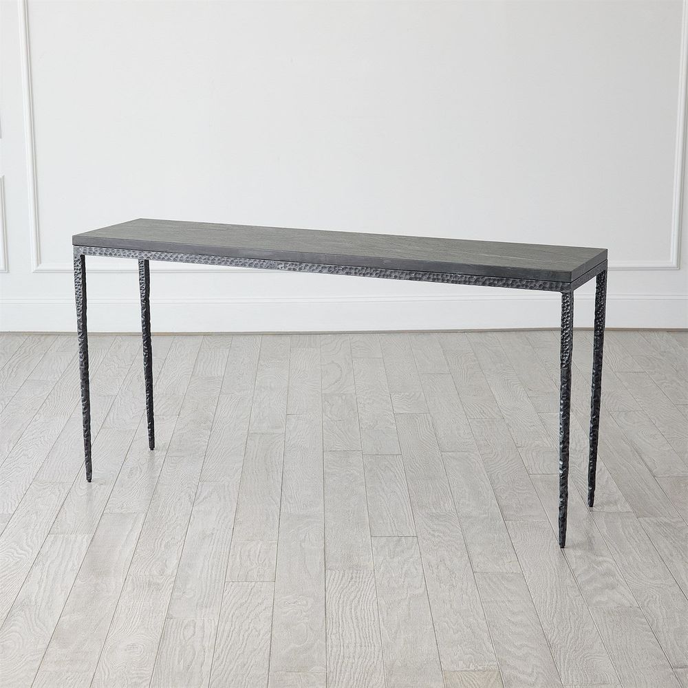 Forrester Console-Blackened/Flamed Marble-Lg