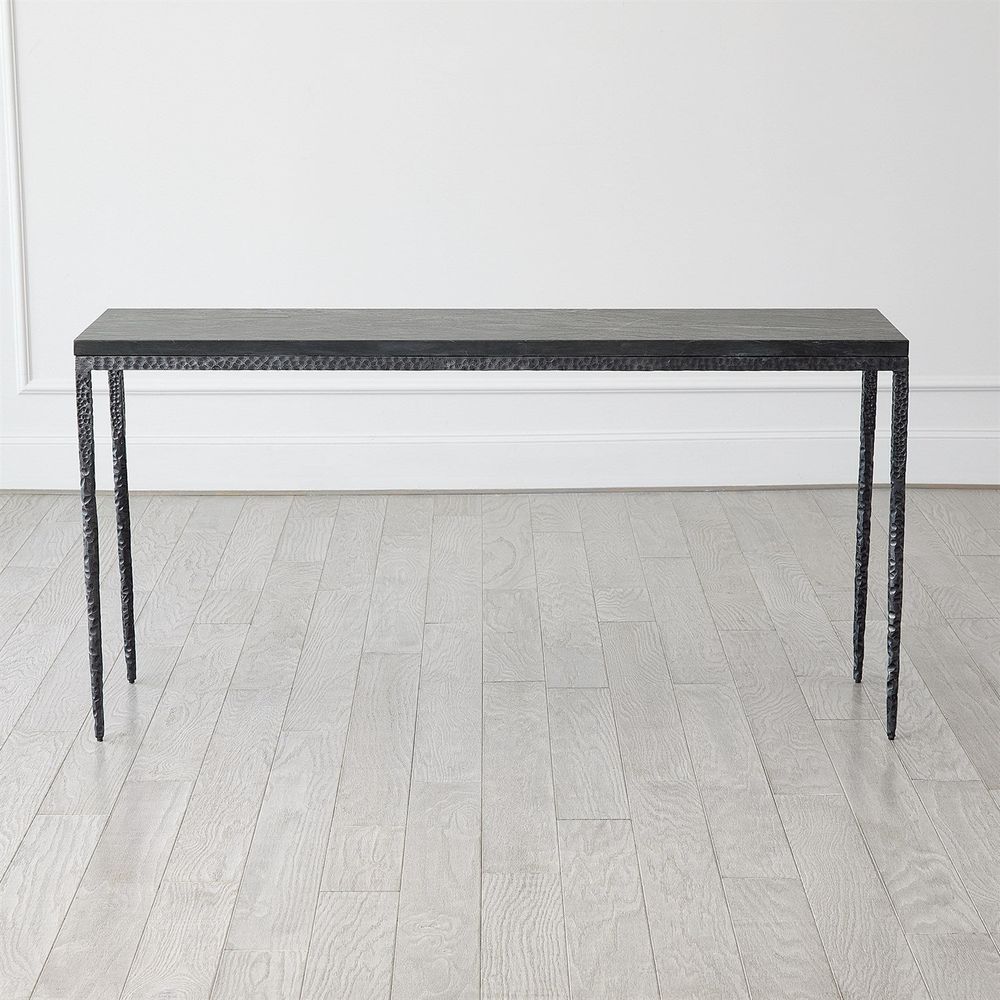 Console Tables Forrester Console-Blackened/Flamed Marble-Lg