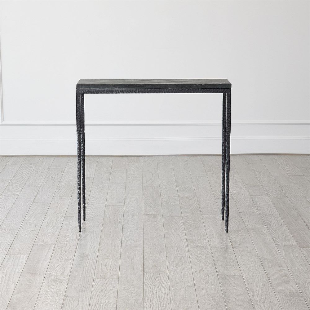 Console Tables Forrester Slim 35" Console - Blackened/Flamed Marble