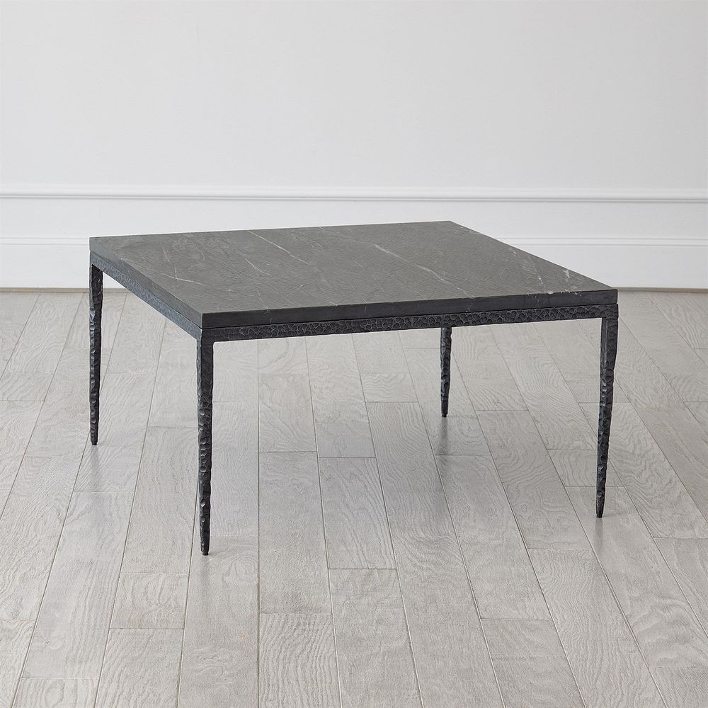 Coffee Tables Forrester Cocktail Table-Blackened/Flamed Marble