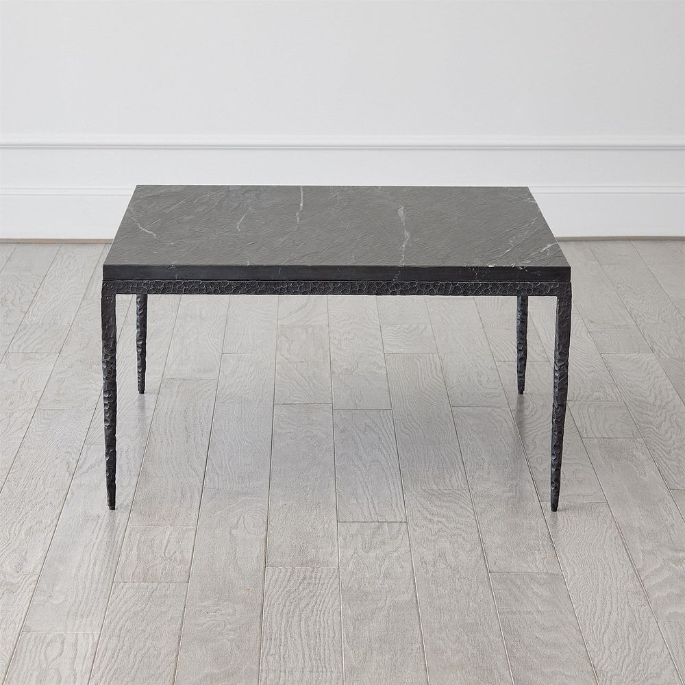 Coffee Tables Forrester Cocktail Table-Blackened/Flamed Marble