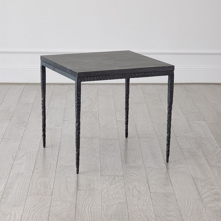 Side Tables Forrester Side Table-Blackened/Flamed Marble