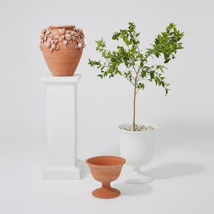 Villa Chalice Compote-Matte White-Lg