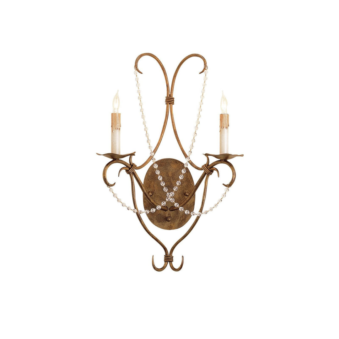 Crystal Lights Gold Wall Sconce