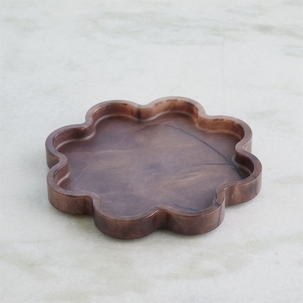 Cumulus Alabaster Tray-Chocolate-Sm