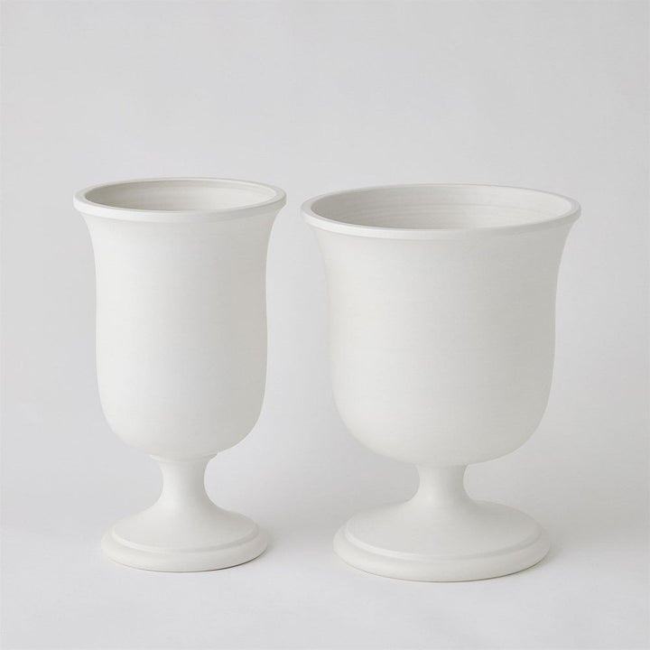 Villa Chalice Compote-Matte White-Lg