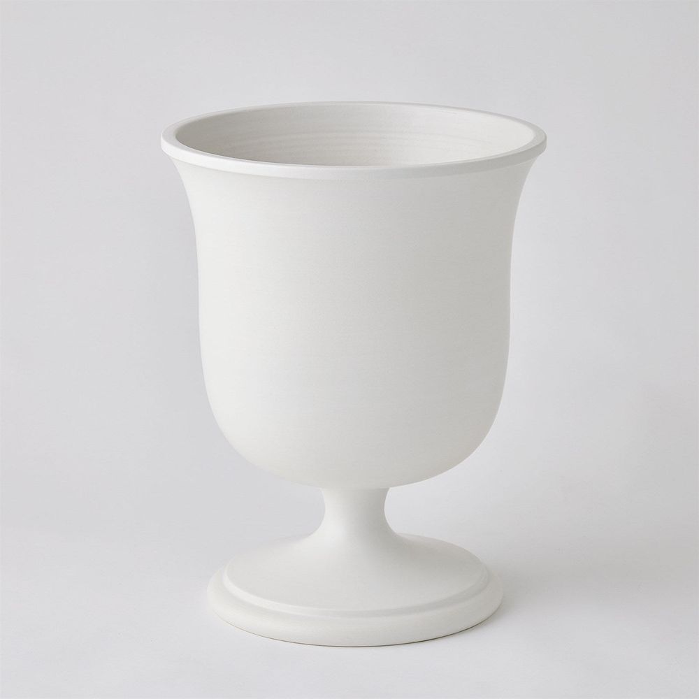 Villa Chalice Compote-Matte White-Lg